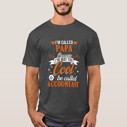 Mannen Cool Papa T-shirt Gift Idea (Voorkant)