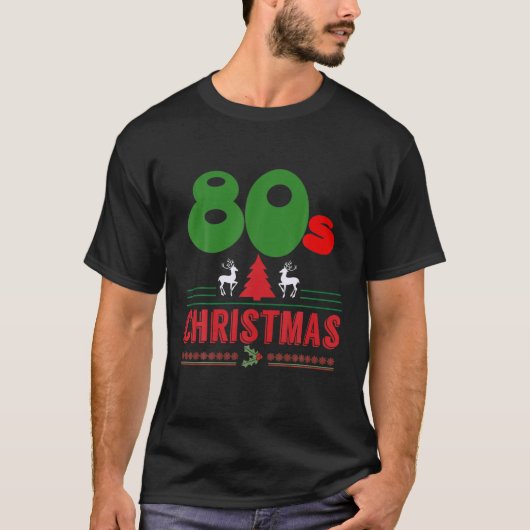 Mannen COOL: Retro Ugly 80S kerstparty outfit G T-shirt (Voorkant)