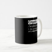 Mannen Crypto pa als een gewone pap die cryptovalu Koffiemok (Voorkant rechts)