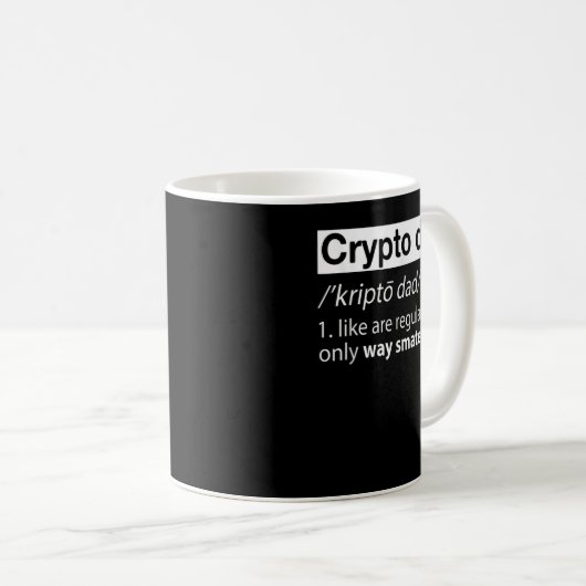 Mannen Crypto pa als een gewone pap die cryptovalu Koffiemok (Voorkant rechts)