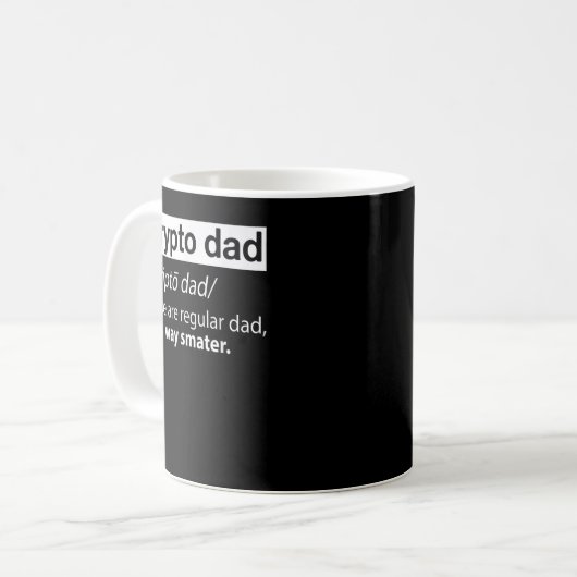 Mannen Crypto pa als een gewone pap die cryptovalu Koffiemok (Voorkant links)