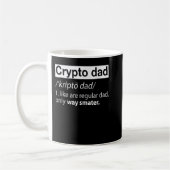 Mannen Crypto pa als een gewone pap die cryptovalu Koffiemok (Links)