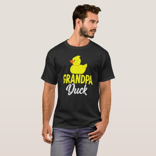 Mannen Cute Ducking Duckies Grandpa Duck Vader's T-shirt (Voorkant volledig)