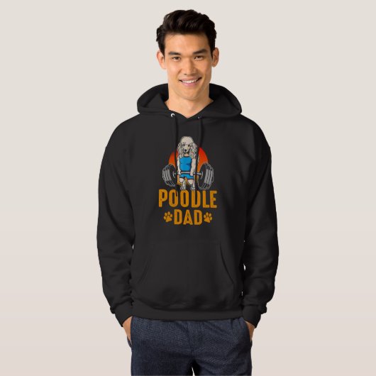 Mannen Cute Poodle Pap Poodle Dog Hoodie (Voorkant volledig)