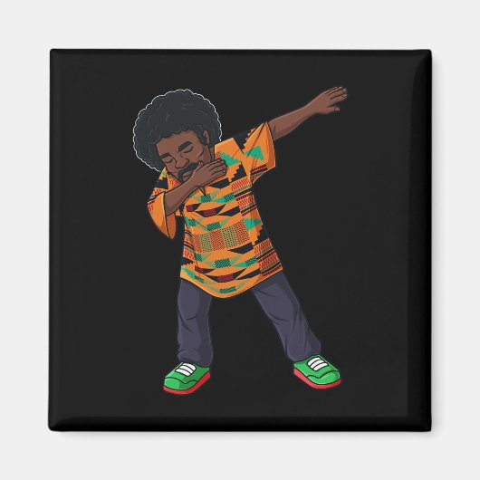 Mannen Dabbing African American Man Juneteenth Bla Magneet (Voorkant)