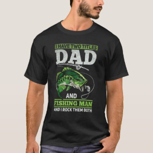 Mannen Daddy Visser Hengelaar Forel Vissen Vaderda T-shirt