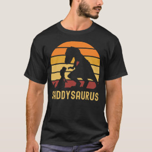Mannen Daddysaurus Dinosaur T Rex Fathers Day Papa T-shirt