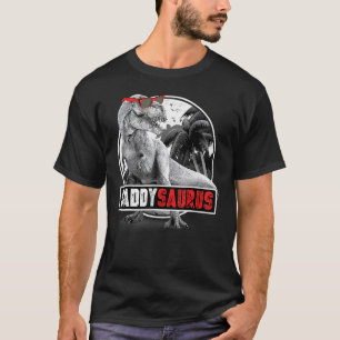 Mannen Daddysaurus Rex Dad Dinosaur Vaderdag T-shirt