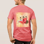 Mannen dames Dancing Triblend T-Shirt (Achterkant)