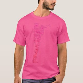 Mannen dames trompet jazztrompet t-shirt