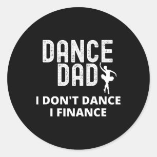 Mannen dans pap, ik vind het niet goed om papa te  ronde sticker