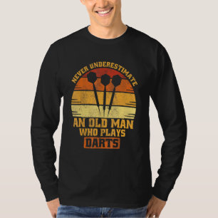 Mannen Darts Speler Die Darts Tip Gooit T-shirt