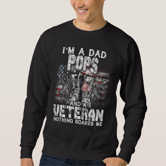 Mannen dat ik een vader Pop veteraan ben.. niets m Trui (Voorkant)