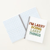 Mannen dat ik Larry Doing Larry Dingen Funny First Notitieboek (Binnen)