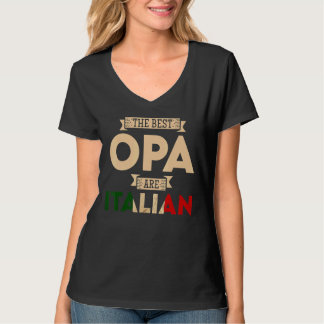 Mannen De beste opa zijn Italiaans vlag Italiaans  T-shirt