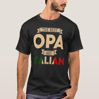 Mannen De beste opa zijn Italiaans vlag Italiaans T-shirt