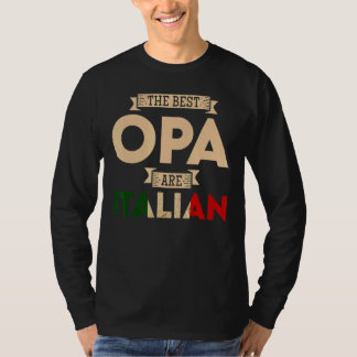Mannen De beste opa zijn Italiaans vlag Italiaans  T-shirt
