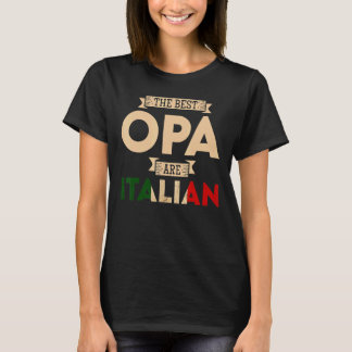 Mannen De beste opa zijn Italiaans vlag Italiaans  T-shirt
