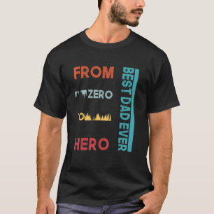 Mannen de beste vader ooit van nul tot held voor v t-shirt