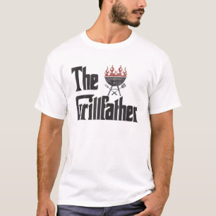 Mannen de grillfather barbeque en grilling Mannen T-shirt