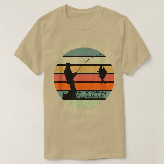 Mannen de grootste baiter Funny Fishi T-shirt (Design voorkant)