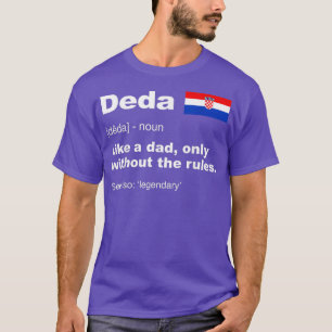 Mannen Deda Definition Kroatische opa Fathers T-shirt
