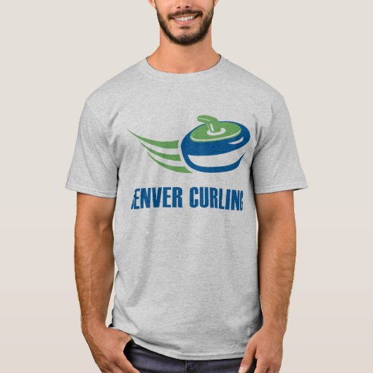 Mannen Denver Curling T-Shirt (Voorkant)