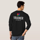 Mannen design met dubbelzijdig design en lange hoe t-shirt (Achterkant volledig)