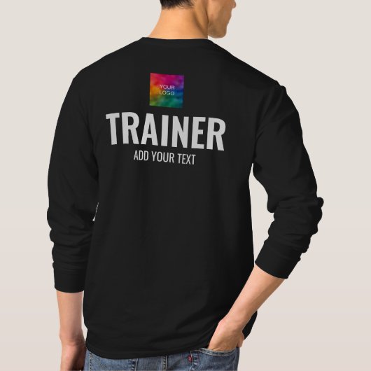 Mannen design met dubbelzijdig design en lange hoe t-shirt (Achterkant)