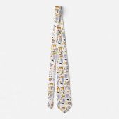 Mannen Designer Monkey Tiger Elephant Stropdas (Achterkant)