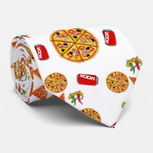Mannen Designer Pizza Stropdas