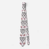 Mannen Designer Stropdassen Panda Beer Popcorn (Voorkant)