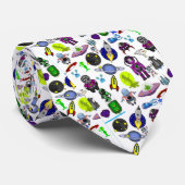 Mannen Designer Stropdassen Spaceship Aliens Astro (Opgerold)