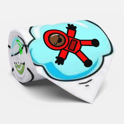 Mannen Designer Stropdassen Spaceship Aliens Astro (Opgerold)