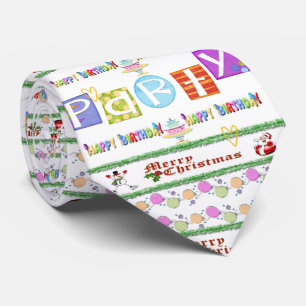 Mannen Designer Stropdassen Vrolijk Kerstfeest Hap