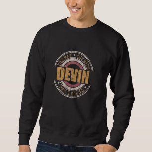Mannen Devin het Man De mythe De legende Voornaam Trui