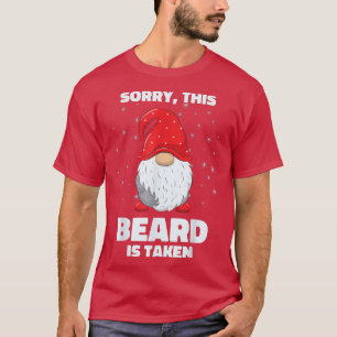 Mannen, deze baard wordt met kerst gemaakt. t-shirt