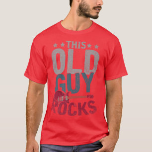 Mannen deze ouwe vent maakt muziek gitarist musicu t-shirt