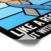 Mannen Diabetische Citaat van de Steun voor een Ty Poster (Hoek)