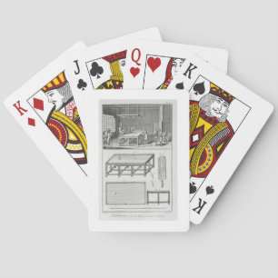 Mannen die biljarten spelen, van de "Encyclopedie  Speelkaarten