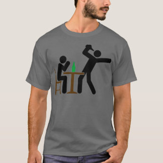 Mannen die drinken t-shirt