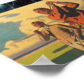 Mannen die Golf spelen,  Golf Poster (Hoek)