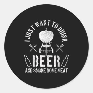 Mannen die ik alleen maar wil Drinken en wat vlees Ronde Sticker