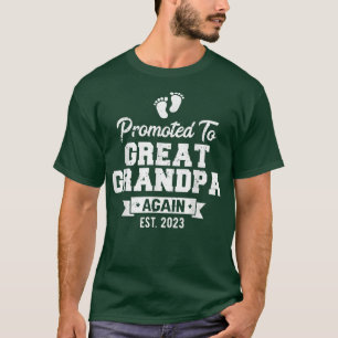Mannen die opnieuw naar grote opa zijn gepromoot i t-shirt