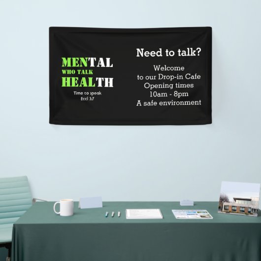 MANNEN DIE PRATEN HEAL Custom Mental Health Drop-I Spandoek (Beurs)