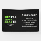 MANNEN DIE PRATEN HEAL Custom Mental Health Drop-I Spandoek (Horizontaal)