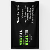 MANNEN DIE PRATEN HEAL Custom Mental Health Drop-I Spandoek (Verticaal)