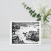 Mannen die vissen op Celilo-Herfsten Foto Briefkaart (Staand voorkant)