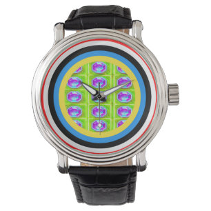 Mannen digitaal horloge Zwart leren riem wa