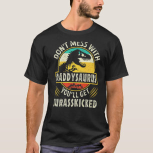 Mannen dinosaurussen Papa Rex Saurus Familiemat T-shirt